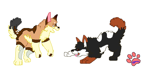 Nullah and Paura  -Request for Malachite-Angel-