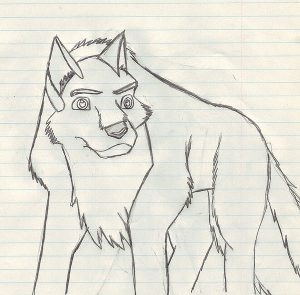 Wolf dog lineart