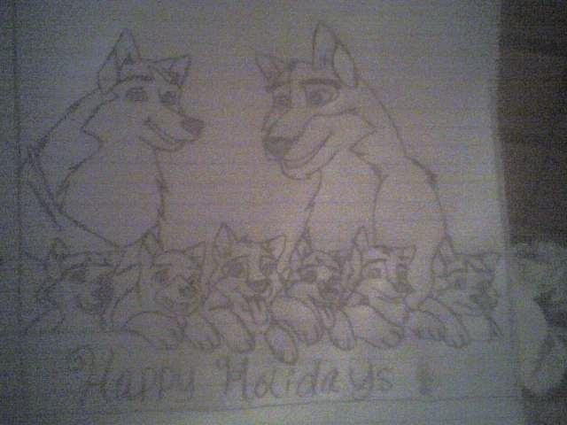 Balto, Jenna and the pups Happy Holidays