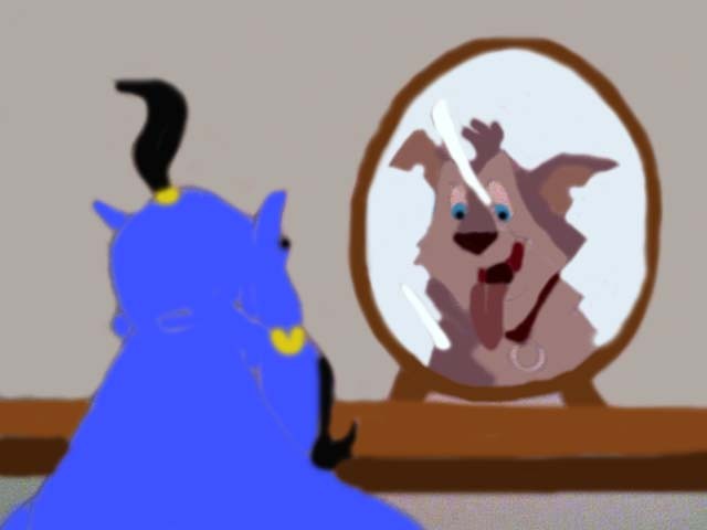 Genie Star doodle (colored version)