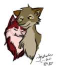Sketch of Balto and Jenna