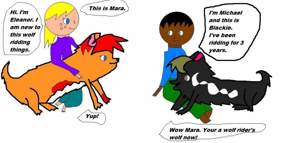 Eleanor and Mara meet Michael and Blackie