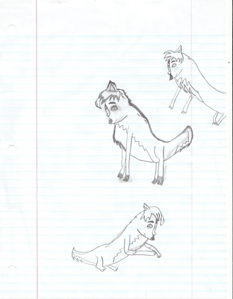 First wolves I ever drew