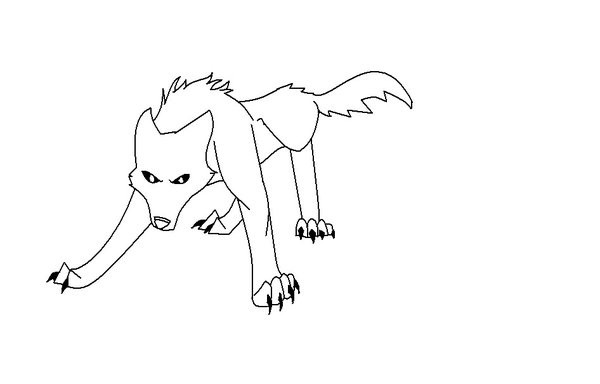 wolf lineart