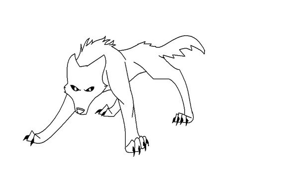 wolf lineart