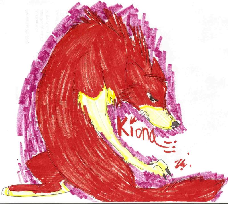 -Blood colored pelt-