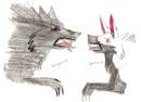 Wyvren and Domino fighting