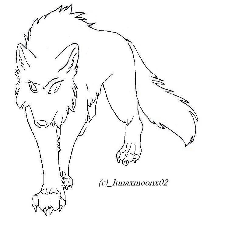 wolf linart 1