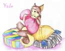 Yade with the pillows