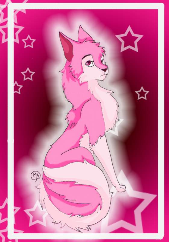The pink snow wolf