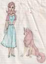 girl and dog