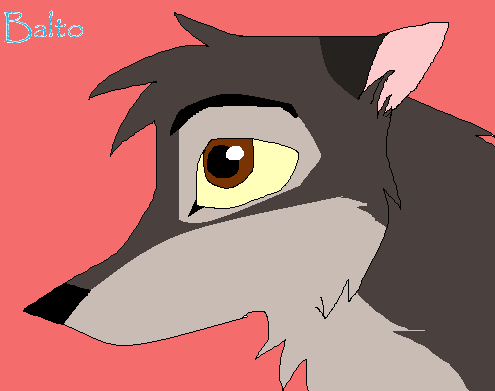 Balto's eye.