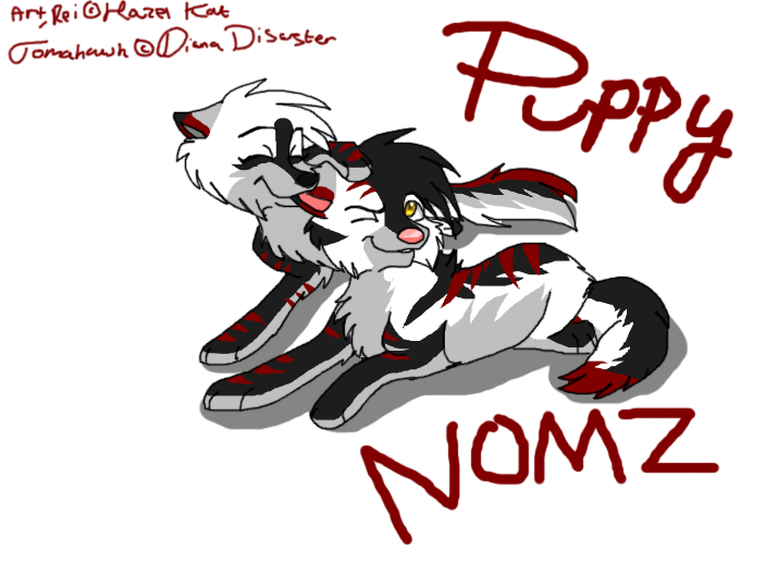 PUPPY NOMZZZ OMG MY HANDWRITING SUCKS