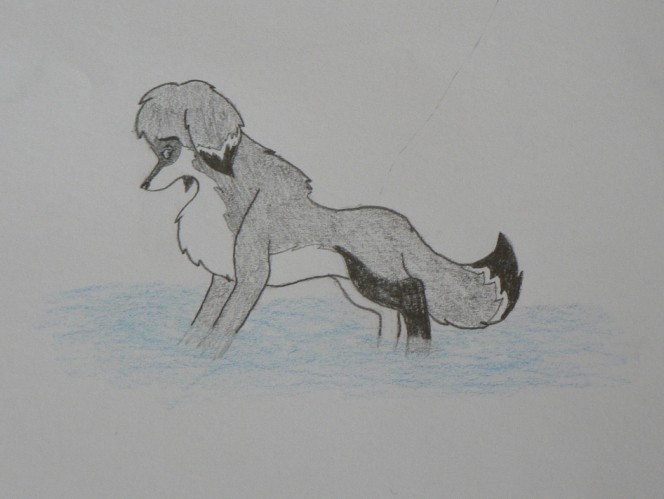 Tenshi in water