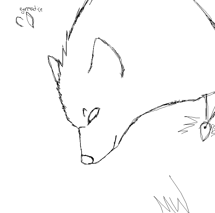 Pantalaimon scribble drawing 