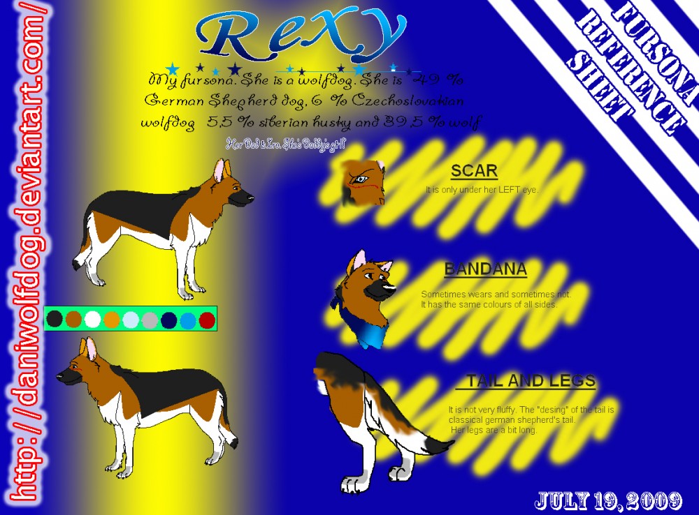 Rexy reference sheet