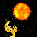 Rock is next to the sun
