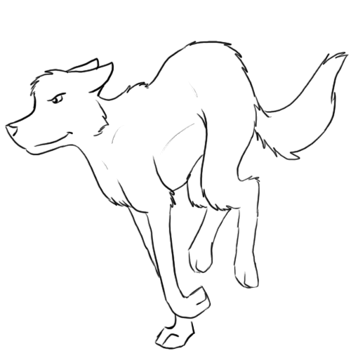 running wolf