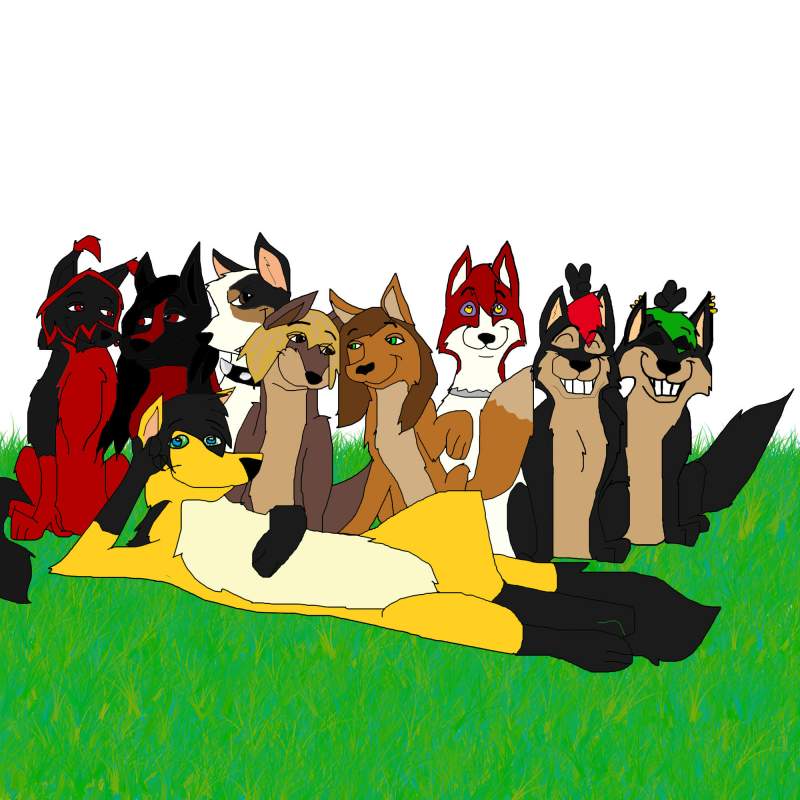 Group photo of all my characters