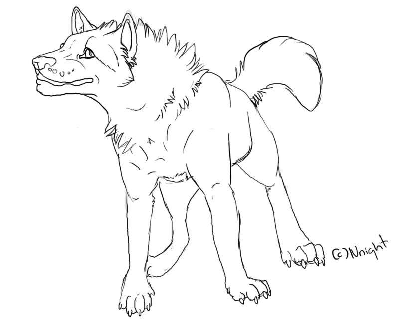 Wolf Lineart