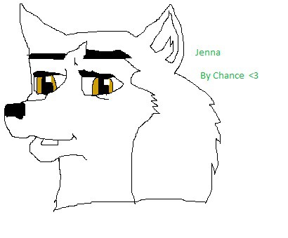 My drawing of Jenna without Colour 