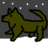 Dog in snow
