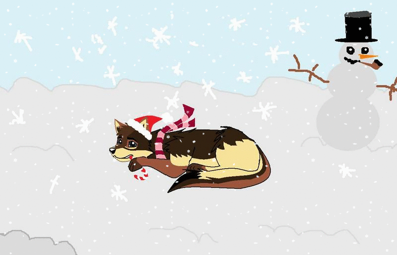 eating a candy cane^^