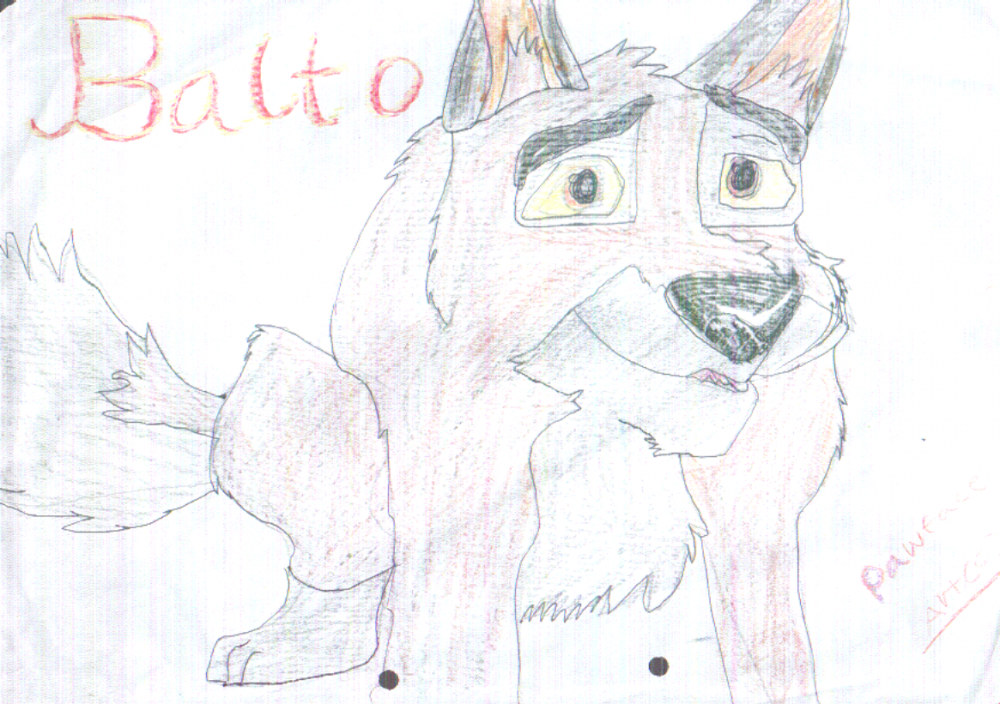 Balto pencil drawing