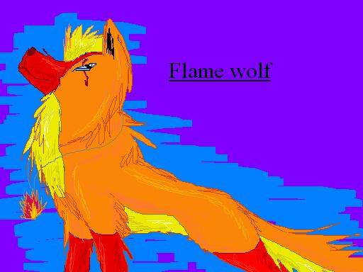 Flame wolf -gift art