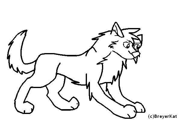 Wolf Lineart 1 -paint friendly-
