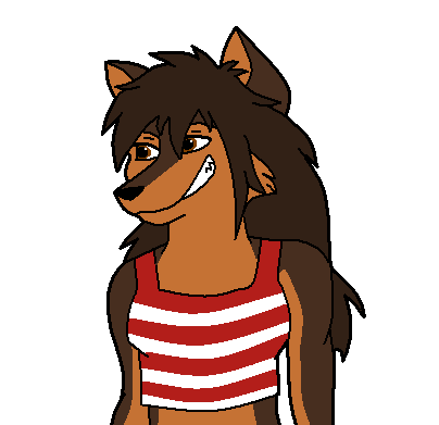 Meee as an anthro wolfy