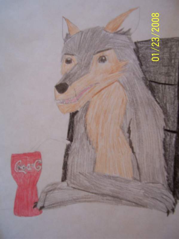 Simon Cowel as a wolf