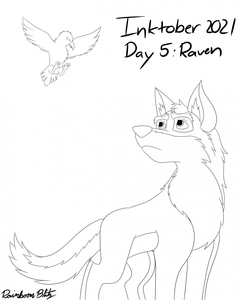 Inktober 2021 - Day 5: Raven