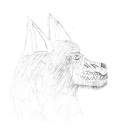 Snarling wolf