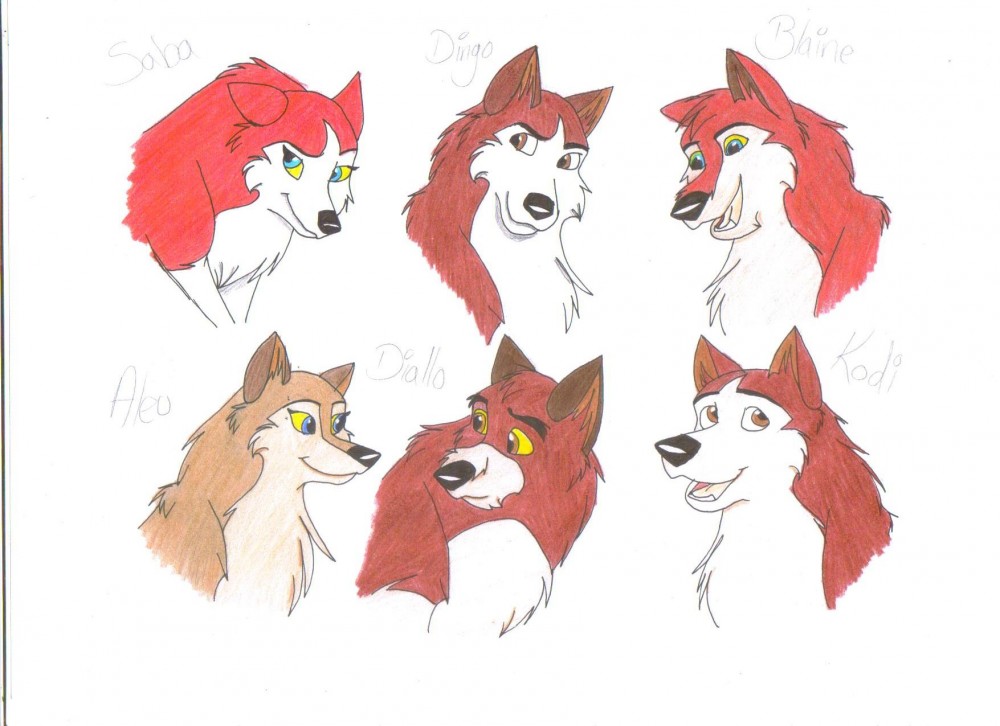 My version of Balto's pups as adults