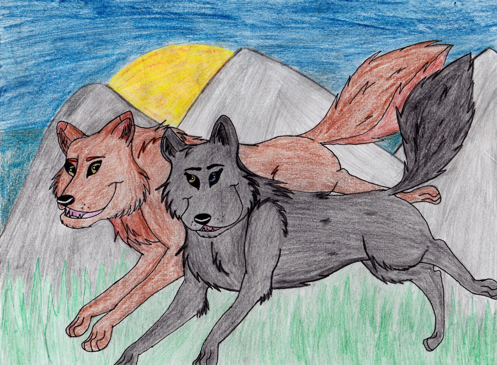Sen and Yar enjoying the cool morning air.