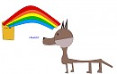 aleu at a rainbow
