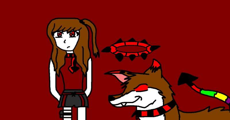 Dark Angel as a human and a demon wolf