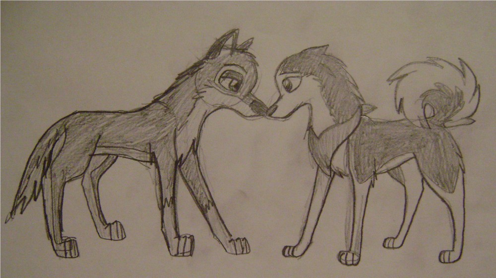 sketch of balto and jenna!