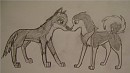 sketch of balto and jenna!