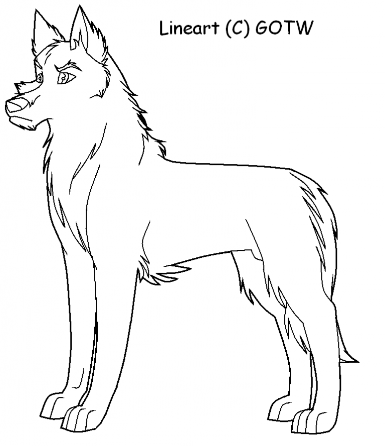 Wolf lineart