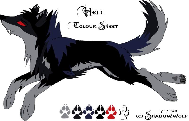 Hell's colour sheet