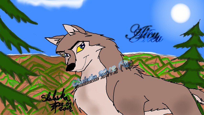 Aleu lineart colorié