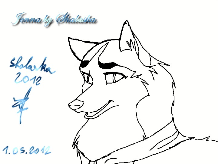 Jenna lineart 2