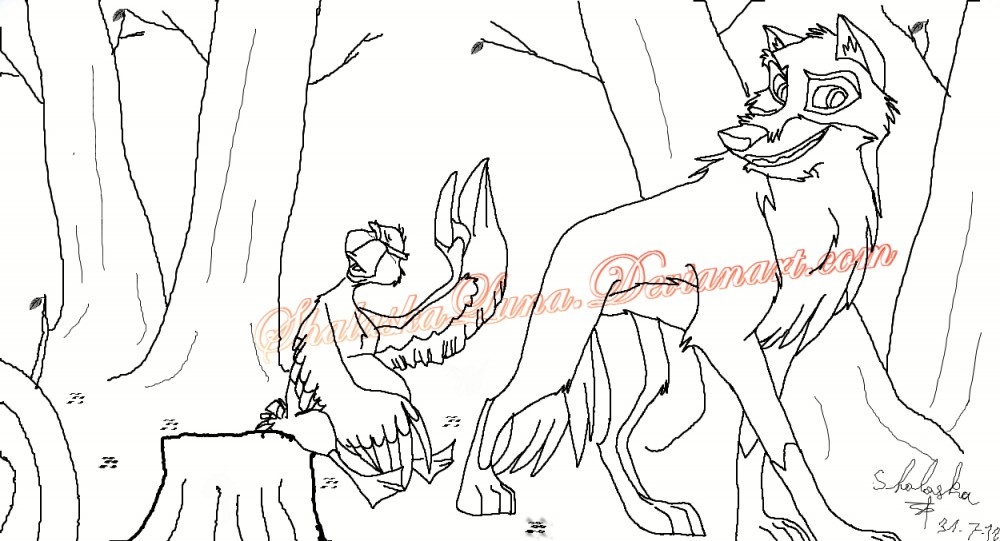 Balto & Boris Lineart Fan by Shalaska