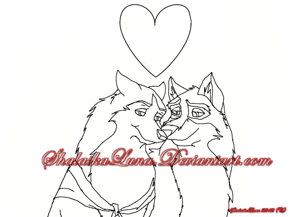 Balto & Jenna Lineart