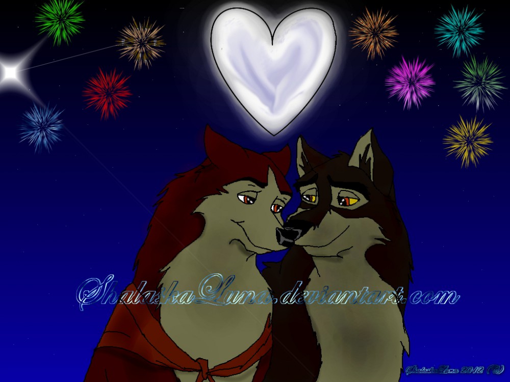 Balto & Jenna Lineart colorier