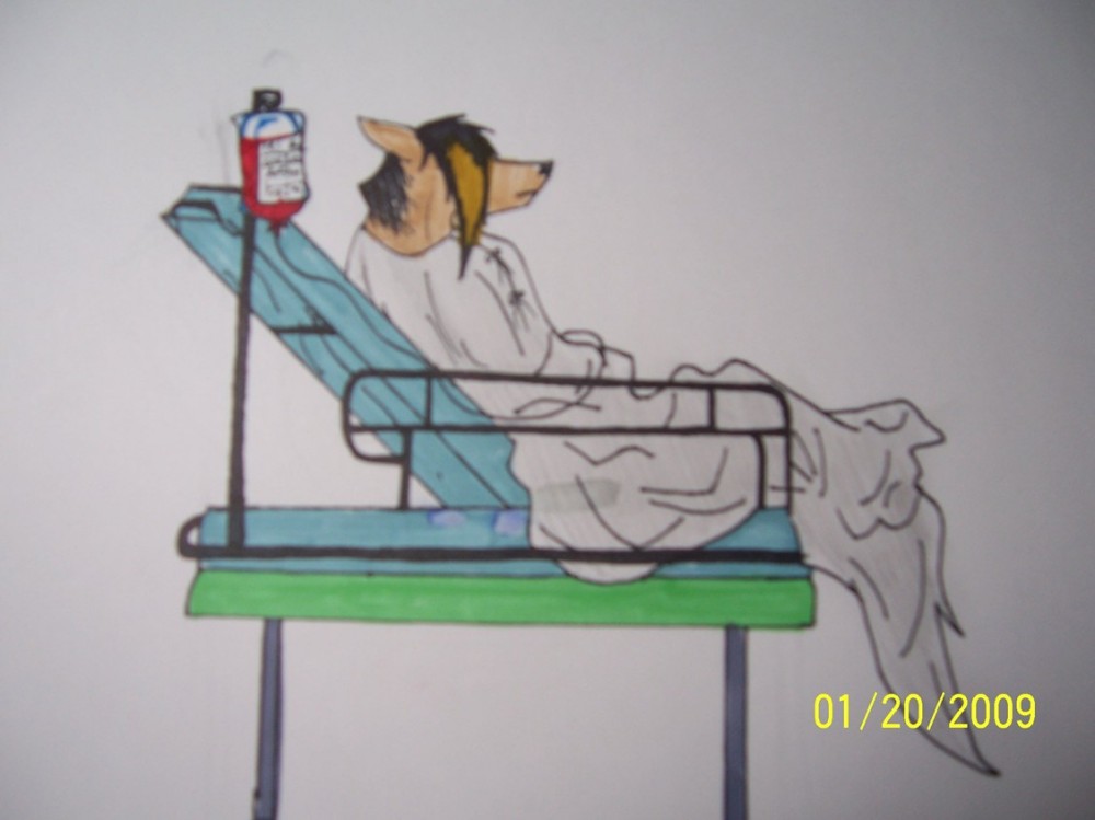 Damein in a hospital bed........?