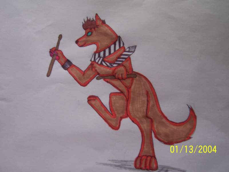 Tre as a wolf skipping..... That's how I picture h