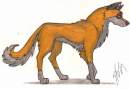 It's a yellow wolf!